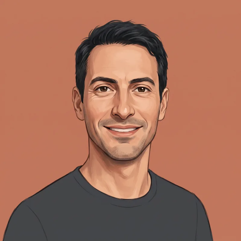 Retrato ilustrado de Hartmut Bock