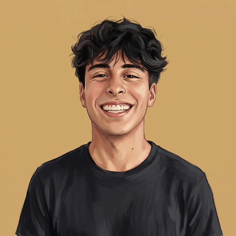 Retrato ilustrado de Michael Bock